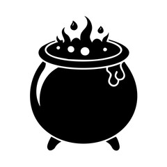 cauldron icon, cauldron silhouette vector illustration-simple silhouette illustration of cauldron,cauldron vector