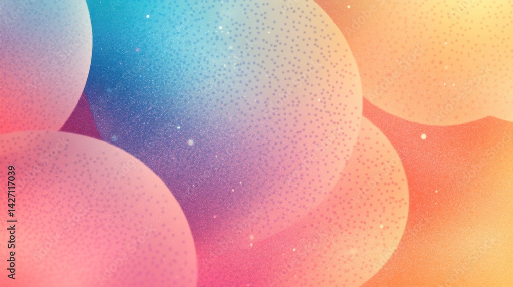 Aufkleber dotted vector art on textured pastel paper background with smooth gradient
