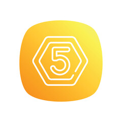 Fototapeta premium Number 5 Icon vector stock illustration