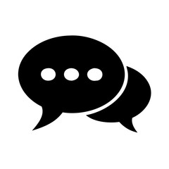 chat bubble icon, chat bubble silhouette vector illustration-simple silhouette illustration of chat bubble,chat bubble vector