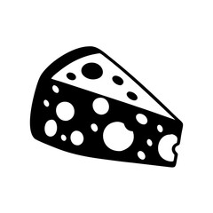 cheese icon, cheese silhouette vector illustration-simple silhouette illustration of cheese,cheese vector