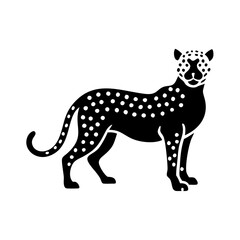 cheetah icon, cheetah silhouette vector illustration-simple silhouette illustration of cheetah,cheetah vector