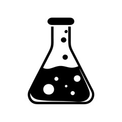 chemistry flask icon, chemistry flask silhouette vector illustration-simple silhouette illustration of chemistry flask,chemistry flask vector