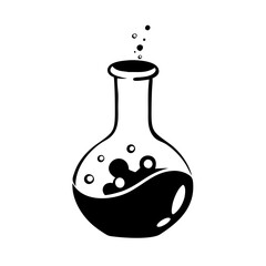 chemistry flask icon, chemistry flask silhouette vector illustration-simple silhouette illustration of chemistry flask,chemistry flask vector