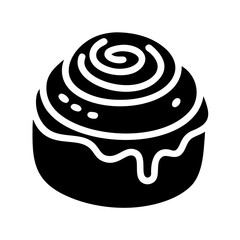 cinnamon roll icon, cinnamon roll silhouette vector illustration-simple silhouette illustration of cinnamon roll,cinnamon roll vector