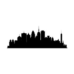 Fototapeta premium city skyline icon, city skyline silhouette vector illustration-simple silhouette illustration of city skyline,city skyline vector