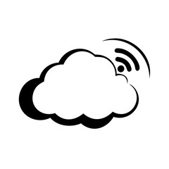 cloud function icon, cloud function silhouette vector illustration-simple silhouette illustration of cloud function,cloud function vector