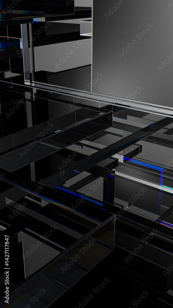 Aufkleber abstract glitch 3d background. 3d rendering illustration not ai