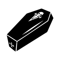 coffin icon, coffin silhouette vector illustration-simple silhouette illustration of coffin,coffin vector