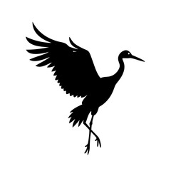 crane icon, crane silhouette vector illustration-simple silhouette illustration of crane,crane vector
