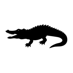 crocodile icon, crocodile silhouette vector illustration-simple silhouette illustration of crocodile,crocodile vector