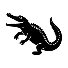 crocodile icon, crocodile silhouette vector illustration-simple silhouette illustration of crocodile,crocodile vector
