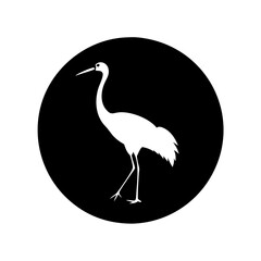crane icon, crane silhouette vector illustration-simple silhouette illustration of crane,crane vector