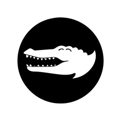 crocodile icon, crocodile silhouette vector illustration-simple silhouette illustration of crocodile,crocodile vector