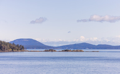Scenic Coastal Mountains and Islands in British Columbia, Canada