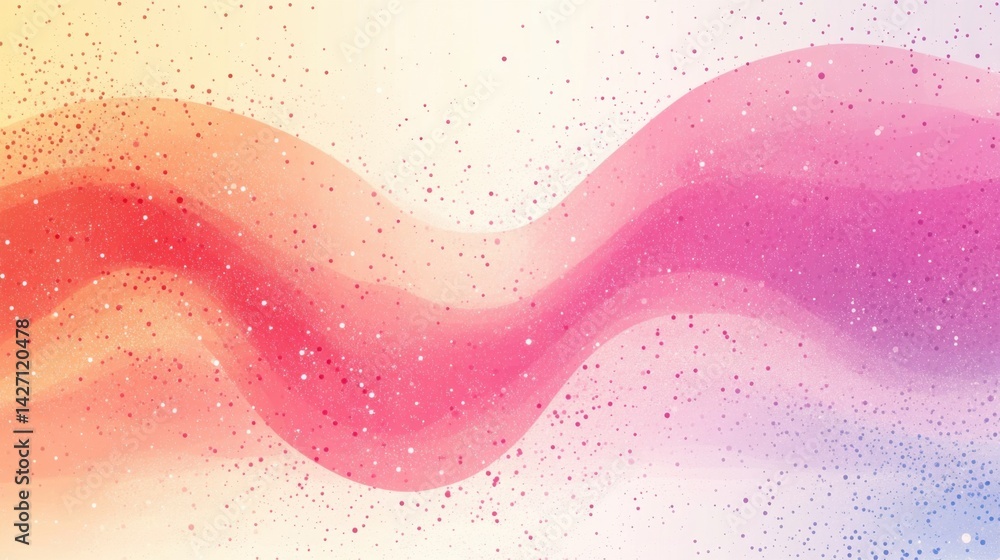 Poster dotted vector art on textured pastel paper background with smooth gradient