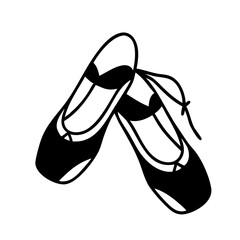 dance shoes icon, dance shoes silhouette vector illustration-simple silhouette illustration of dance shoes,dance shoes vector