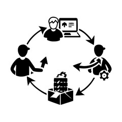 deployment icon, deployment silhouette vector illustration-simple silhouette illustration of deployment,deployment vector