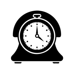 desk clock icon, desk clock silhouette vector illustration-simple silhouette illustration of desk clock,desk clock vector