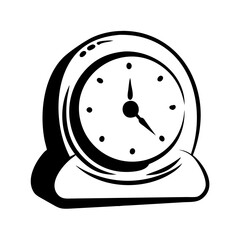 desk clock icon, desk clock silhouette vector illustration-simple silhouette illustration of desk clock,desk clock vector
