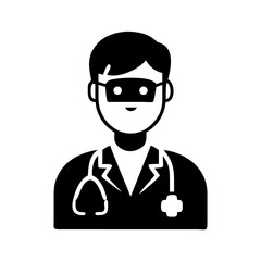 doctor icon, doctor silhouette vector illustration-simple silhouette illustration of doctor,doctor vector