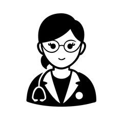 doctor icon, doctor silhouette vector illustration-simple silhouette illustration of doctor,doctor vector