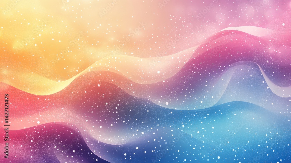 Poster dotted vector art on textured pastel paper background with smooth gradient