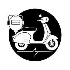 Obraz premium electric scooter icon, electric scooter silhouette vector illustration-simple silhouette illustration of electric scooter,electric scooter vector