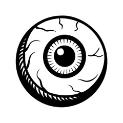 eyeball icon, eyeball silhouette vector illustration-simple silhouette illustration of eyeball,eyeball vector