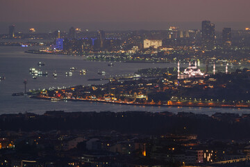 View of Istanbul City during Sunset