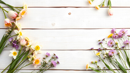 Flat Lay Background Rustic Wildflowers Flowers Blooms Cottagecore Bespoke Mothers Day Spring 