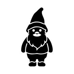 garden gnome icon, garden gnome silhouette vector illustration-simple silhouette illustration of garden gnome,garden gnome vector