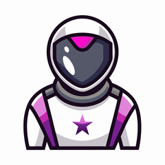 Fototapeta premium Astronaut: An astronaut with futuristic attire stands ready for exploration. Portraying the spirit of space exploration and cosmic adventure.
