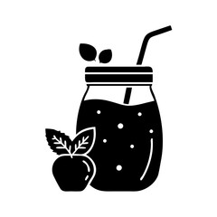 green smoothie icon, green smoothie silhouette vector illustration-simple silhouette illustration of green smoothie,green smoothie vector