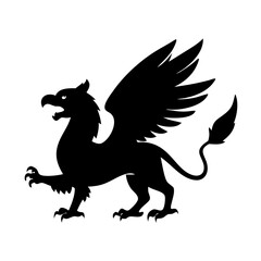 griffin icon, griffin silhouette vector illustration-simple silhouette illustration of griffin,griffin vector