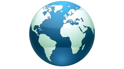 Naklejka premium No Globe Model Vector Icon: Modern Flat No Globe Model Symbol Design