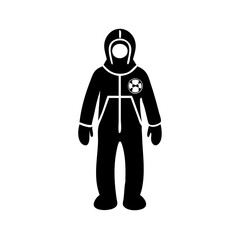 hazard suit icon, hazard suit silhouette vector illustration-simple silhouette illustration of hazard suit,hazard suit vector