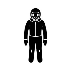 hazard suit icon, hazard suit silhouette vector illustration-simple silhouette illustration of hazard suit,hazard suit vector