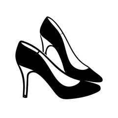 high heels icon, high heels silhouette vector illustration-simple silhouette illustration of high heels,high heels vector