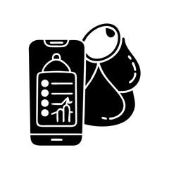 hydration tracker icon, hydration tracker silhouette vector illustration-simple silhouette illustration of hydration tracker,hydration tracker vector