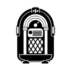 jukebox icon, jukebox silhouette vector illustration-simple silhouette illustration of jukebox,jukebox vector