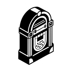jukebox icon, jukebox silhouette vector illustration-simple silhouette illustration of jukebox,jukebox vector