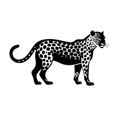 leopard icon, leopard silhouette vector illustration-simple silhouette illustration of leopard,leopard vector