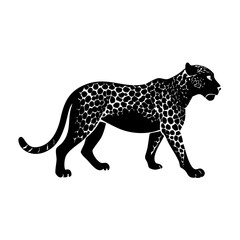 leopard icon, leopard silhouette vector illustration-simple silhouette illustration of leopard,leopard vector