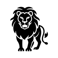 Obraz premium lion icon, lion silhouette vector illustration-simple silhouette illustration of lion,lion vector