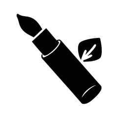 lip balm icon, lip balm silhouette vector illustration-simple silhouette illustration of lip balm,lip balm vector