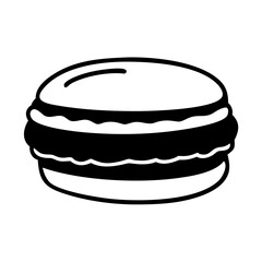 macaron icon, macaron silhouette vector illustration-simple silhouette illustration of macaron,macaron vector