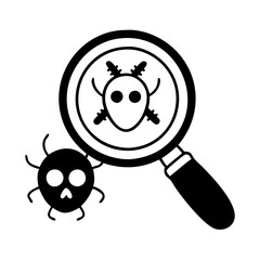 malware detection icon, malware detection silhouette vector illustration-simple silhouette illustration of malware detection,malware detection vector