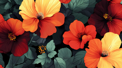 Vintage floral patterns echoing the elegance of a retro era. Bloom Echo. Illustration