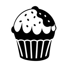 muffin icon, muffin silhouette vector illustration-simple silhouette illustration of muffin,muffin vector